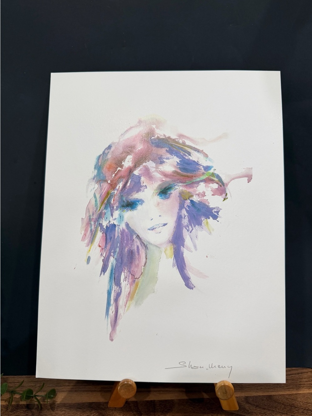 Shan Merry "Amethysta" Watercolor Seriolithograph Signed COA